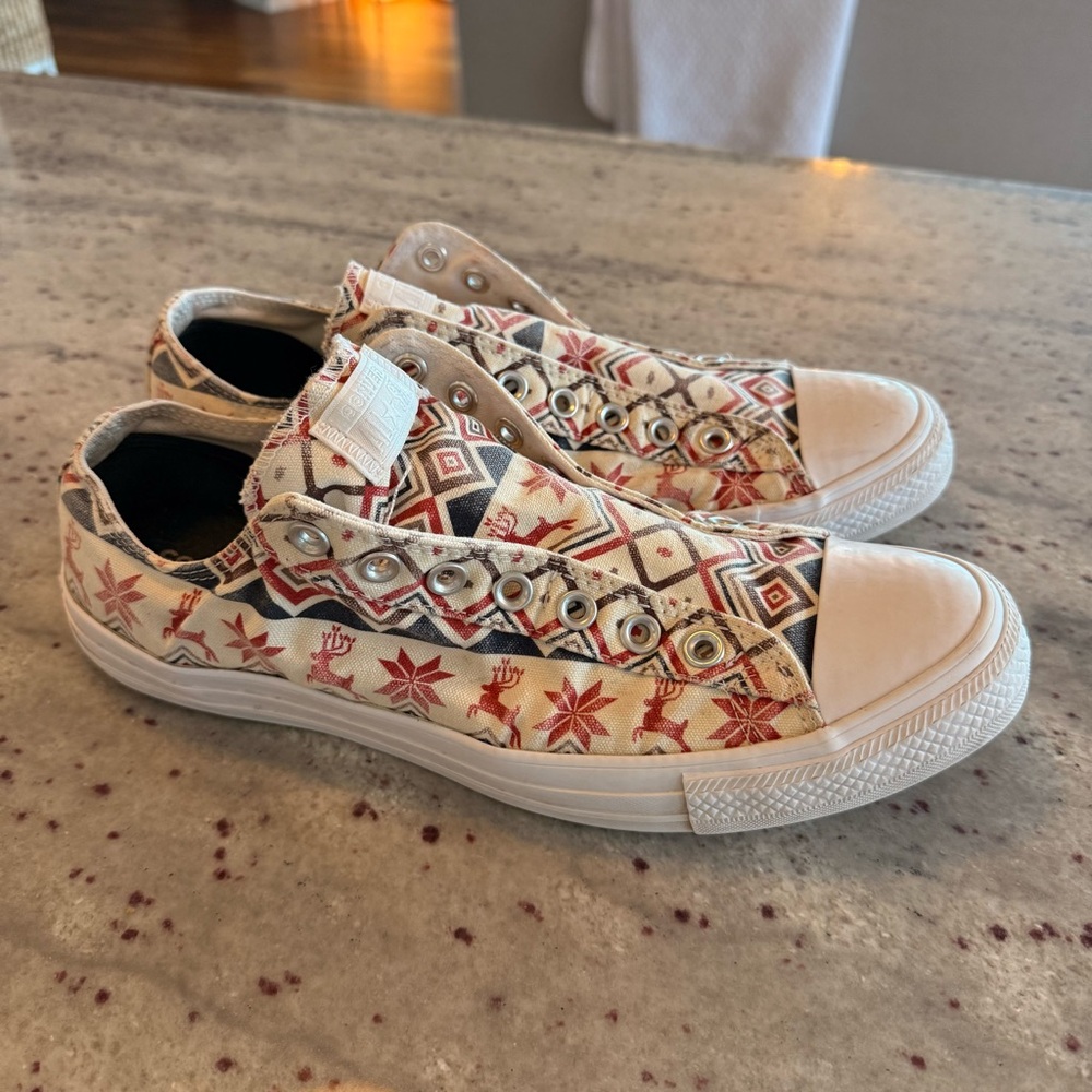 *Rare* Converse Chuck Taylor Slip - Custom Holiday Pattern